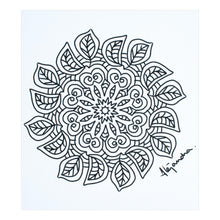 Load image into Gallery viewer, Mexican Mandala Coloring Postcards with Leaf Motifs (Pair) - Relaxing Leaves | NOVICA
