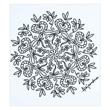 Load image into Gallery viewer, Mexican Mandala Coloring Postcards with Leaf Motifs (Pair) - Relaxing Leaves | NOVICA
