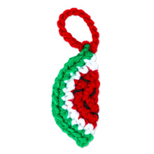 Load image into Gallery viewer, Watermelon Crocheted Charm for Handbags Handmade in Mexico - Cute Watermelon | NOVICA
