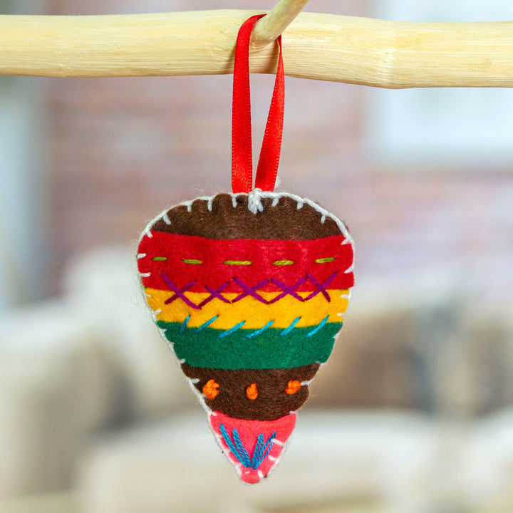 Colorful Spinning Top Ornament Handcrafted in Mexico - Spinning Colors | NOVICA