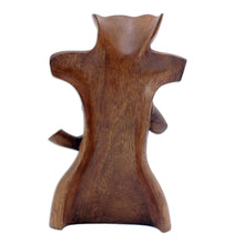 Load image into Gallery viewer, Suar Wood Brown Sculpture with Hand-Carved Tender Scene - Maternal Affection | NOVICA

