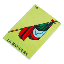 Load image into Gallery viewer, Mexican Wood Magnet with Mexican Flag Decoupage - Mexican Pride | NOVICA
