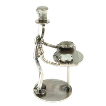 Load image into Gallery viewer, Handcrafted Recycled Scrap Metal Chef Statuette from Mexico - Eco-Friendly Taste | NOVICA
