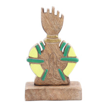 Load image into Gallery viewer, Handcrafted Mango Wood Sculpture of Man Praying - Nature's Prayer | NOVICA
