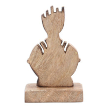 Load image into Gallery viewer, Handcrafted Mango Wood Sculpture of Man Praying - Nature's Prayer | NOVICA
