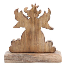 Load image into Gallery viewer, Hand-Painted Mango Wood Angel Sculpture with Easter Eggs - Tender Heaven | NOVICA
