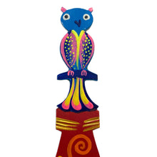 Load image into Gallery viewer, Hand Crafted Mexican Copal Wood Bookmark with Tropical Owl - Reading Owl | NOVICA
