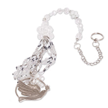 Load image into Gallery viewer, Crystal and Glass Beaded Suncatcher with Peace Pendant - Love and Justice | NOVICA

