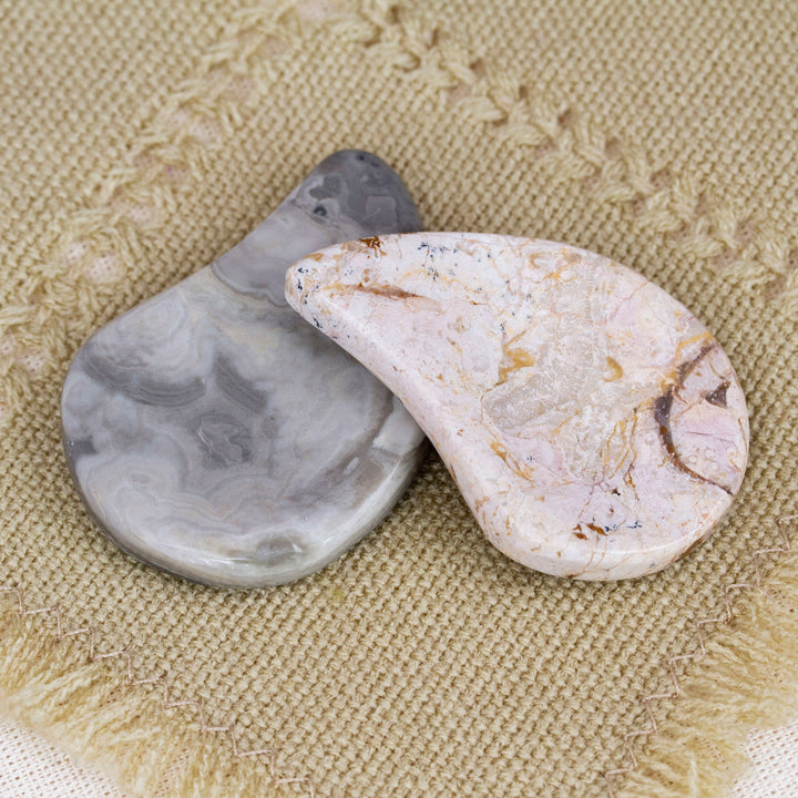 Set of 2 Ying and Yang Marble Stress-Relieving Stones - Heavenly Connection | NOVICA