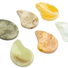 Load image into Gallery viewer, Set of 2 Ying and Yang Marble Stress-Relieving Stones - Heavenly Connection | NOVICA
