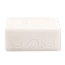 Load image into Gallery viewer, Handcrafted Alabaster Rectangular Jewelry Box from India - Blooming Customs | NOVICA
