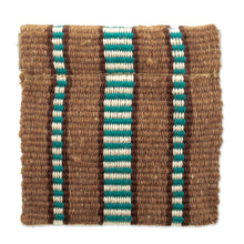 Load image into Gallery viewer, Striped Handwoven Cotton Coin Pouch with Snap Top Closure - Raining on The Desert | NOVICA
