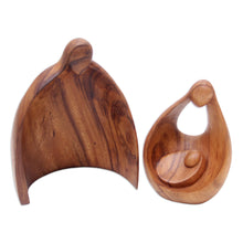 Load image into Gallery viewer, Hand-Carved Suar Wood Family Sculpture from Bali - Family Hug | NOVICA
