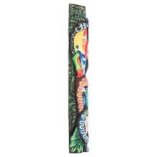 Load image into Gallery viewer, Balsa Wood Mask with Hand-Painted Animal and Floral Motifs - Jungle Diversity | NOVICA
