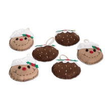 Load image into Gallery viewer, Set of 6 Handcrafted Felt Ornaments of Christmas Cookies - Delicious Smiles | NOVICA
