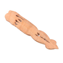Load image into Gallery viewer, Handcrafted Kadam Wood Elephant Bookmark from India - Royal Elephant | NOVICA
