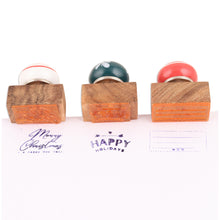 Load image into Gallery viewer, Ceramic and Brass Stamps Crafted from Mango Wood (Set of 3) - Loving Greetings | NOVICA
