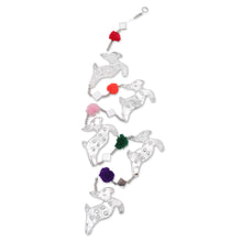 Load image into Gallery viewer, Handcrafted Colorful Aluminum Reindeer Garland from Bali - Radiant Herd | NOVICA
