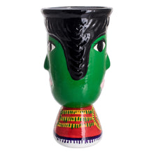 Load image into Gallery viewer, Double Face Ceramic Flower Pot Hand-Painted in Guatemala - St. Martin | NOVICA
