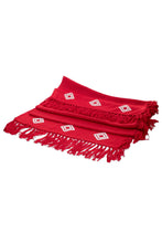 Load image into Gallery viewer, Handloomed Red and White Cotton Throw with Geometric Motifs - Red Ways | NOVICA

