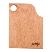 Load image into Gallery viewer, Handcrafted Brown Oak Wood Cutting or Serving Board - Vibrant Delicacies | NOVICA
