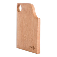 Load image into Gallery viewer, Handcrafted Brown Oak Wood Cutting or Serving Board - Vibrant Delicacies | NOVICA
