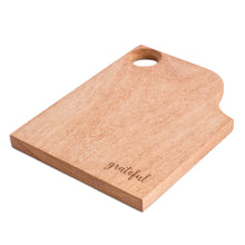 Load image into Gallery viewer, Handcrafted Brown Oak Wood Cutting or Serving Board - Vibrant Delicacies | NOVICA
