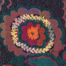 Load image into Gallery viewer, Hand-Embroidered Wool Shawl with Vibrant Floral Pattern - Blooming Mirage | NOVICA
