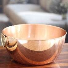 Load image into Gallery viewer, High-Polished Copper Bowl with Brass Handle Crafted in India - Timeless Splendor | NOVICA
