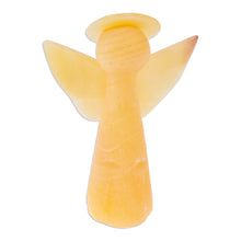Load image into Gallery viewer, Handcrafted Onyx Angel Statuette from Mexico - Warm Heaven | NOVICA
