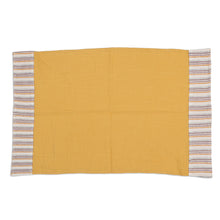 Load image into Gallery viewer, Set of 3 Warm Toned Cotton Dish Towels with Striped Details - Vivacious Evenings | NOVICA
