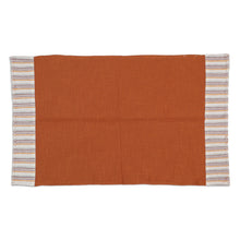 Load image into Gallery viewer, Set of 3 Warm Toned Cotton Dish Towels with Striped Details - Vivacious Evenings | NOVICA
