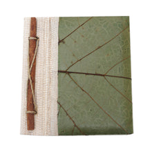 Load image into Gallery viewer, Hand-Crafted Eco-Friendly Natural Fiber Leaf-Themed Journal - Wisdom | NOVICA
