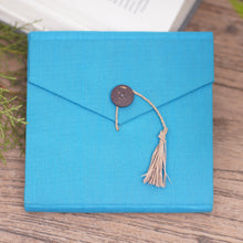 Load image into Gallery viewer, Handcrafted Blue Natural Fiber Notebook from Bali - Blue Voyage | NOVICA
