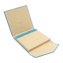 Load image into Gallery viewer, Handcrafted Blue Natural Fiber Notebook from Bali - Blue Voyage | NOVICA
