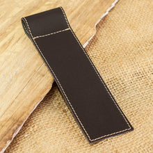 Load image into Gallery viewer, Handcrafted 100% Leather Bookmark in a Black Hue - Night Reader | NOVICA
