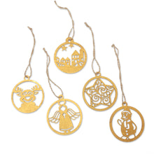 Load image into Gallery viewer, Set of 5 Handcrafted Holiday Ornaments from Bali - Christmas Paradise | NOVICA
