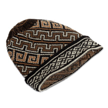 Load image into Gallery viewer, Soft 100% Baby Alpaca Hat with Traditional Inca Pattern - Inca Waves | NOVICA
