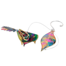 Load image into Gallery viewer, Leafy and Bird-Themed Handcrafted Recycled Plastic Mobile - Leafy Imagination | NOVICA

