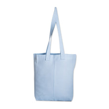Load image into Gallery viewer, Hand-Painted Butterfly-Themed Polyester Tote Bag in Blue - Winter Wings | NOVICA
