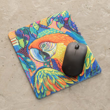 Load image into Gallery viewer, Printed Multicolor Rubber Mouse Pad with Macaw Image - Tropical Macaw | NOVICA
