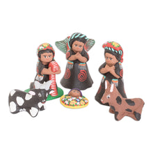 Load image into Gallery viewer, 12-Piece Traditional Ceramic Nativity Scene from Guatemala - Christmas in Totonicapán | NOVICA
