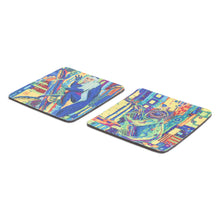 Load image into Gallery viewer, Set of 2 Rubber Coasters with Monkey and Sloth Prints - Tree Habitants | NOVICA
