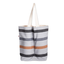 Load image into Gallery viewer, Striped Cotton Wine Bottle Bag Handwoven in Guatemala - Here's To Earth | NOVICA
