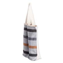 Load image into Gallery viewer, Striped Cotton Wine Bottle Bag Handwoven in Guatemala - Here's To Earth | NOVICA
