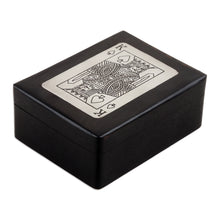 Load image into Gallery viewer, Handcrafted Acacia Wood Deck Box with Playing Cards - Challenging Luck | NOVICA
