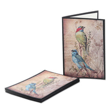 Load image into Gallery viewer, Bird-Themed Handmade Paper Greeting Cards (Set of 5) - Feathered Bliss | NOVICA
