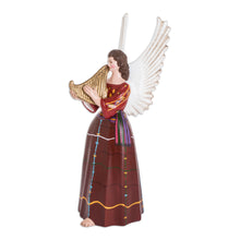 Load image into Gallery viewer, Folk Art Ceramic Angel Sculpture Hand-Painted in Guatemala - San Rafael Petzal | NOVICA
