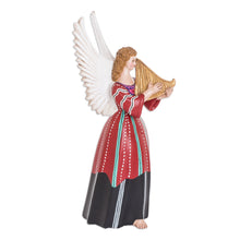 Load image into Gallery viewer, Hand-Painted Angel-Themed Folk Art Ceramic Figurine - Solola | NOVICA
