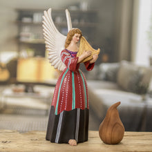 Load image into Gallery viewer, Hand-Painted Angel-Themed Folk Art Ceramic Figurine - Solola | NOVICA

